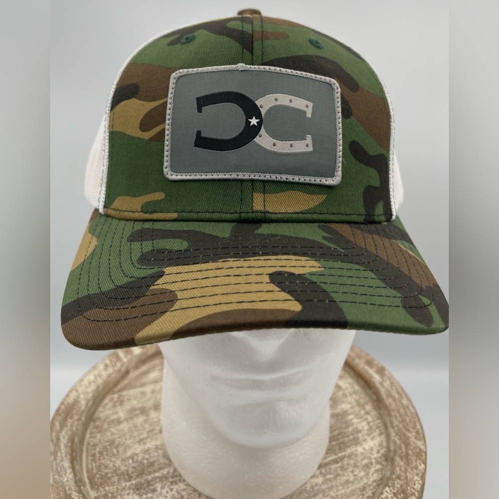 Cowboy Cool Branding Iron Camo Snap Back Hat NWOT